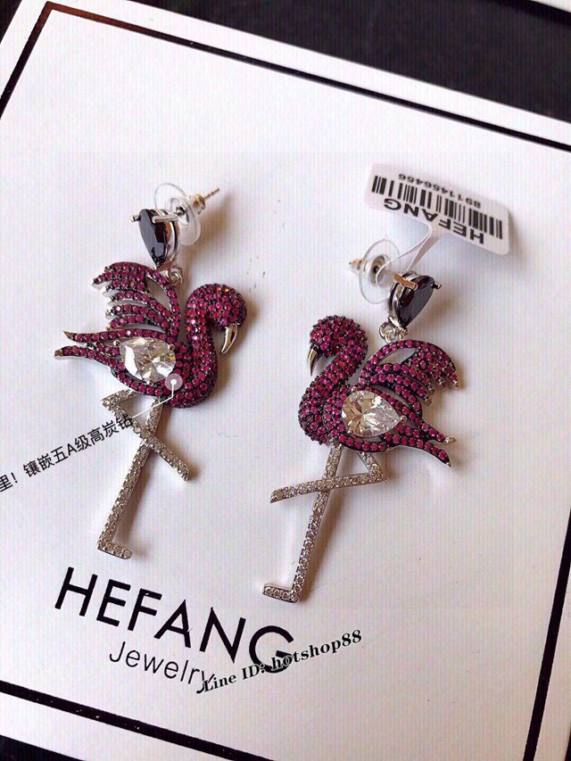 HEFANG Jewelry/何方珠寶最新款火烈鳥耳釘 zgb1681